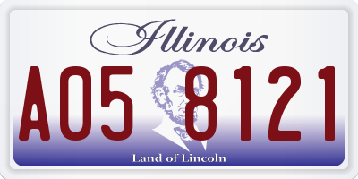 IL license plate A058121