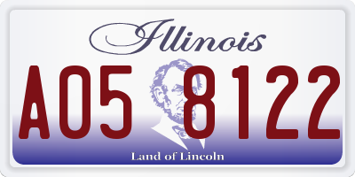 IL license plate A058122