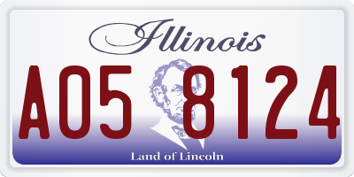 IL license plate A058124