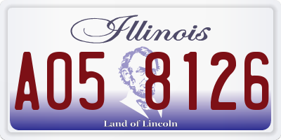 IL license plate A058126