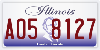 IL license plate A058127