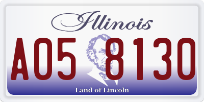 IL license plate A058130