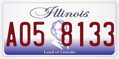 IL license plate A058133