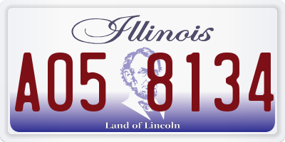 IL license plate A058134