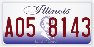 IL license plate A058143