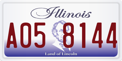 IL license plate A058144