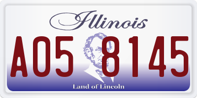 IL license plate A058145