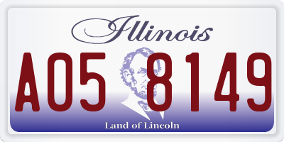 IL license plate A058149