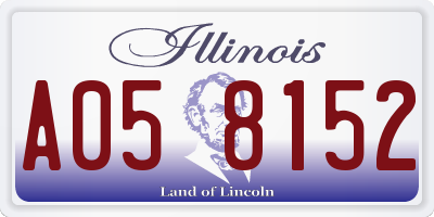 IL license plate A058152