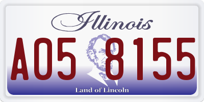 IL license plate A058155