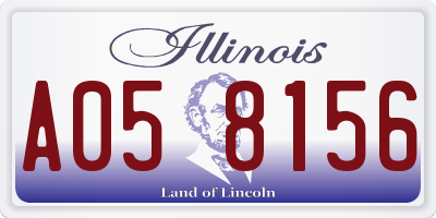 IL license plate A058156