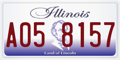 IL license plate A058157