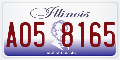 IL license plate A058165