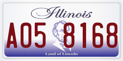 IL license plate A058168