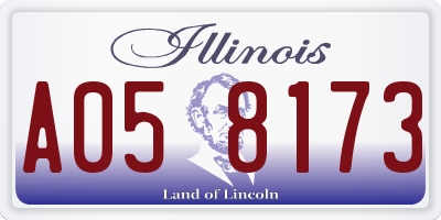 IL license plate A058173