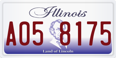 IL license plate A058175