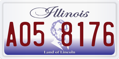 IL license plate A058176