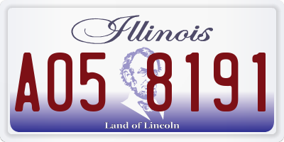 IL license plate A058191