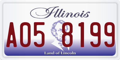 IL license plate A058199