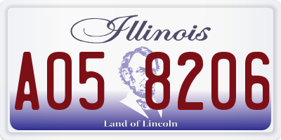 IL license plate A058206
