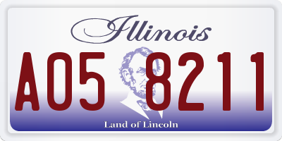 IL license plate A058211