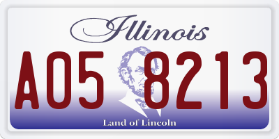 IL license plate A058213