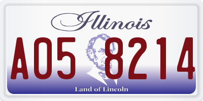 IL license plate A058214