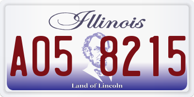 IL license plate A058215