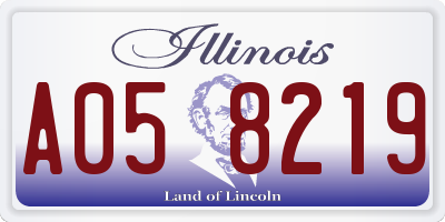 IL license plate A058219
