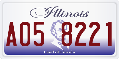 IL license plate A058221