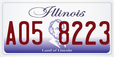 IL license plate A058223