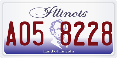 IL license plate A058228
