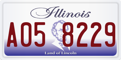 IL license plate A058229