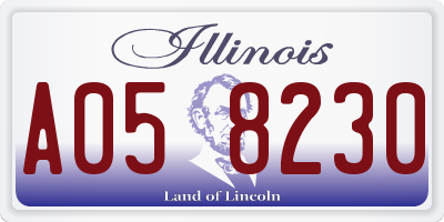 IL license plate A058230