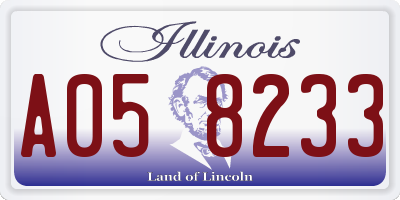 IL license plate A058233