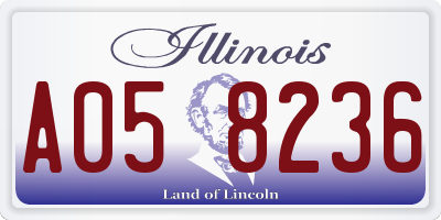 IL license plate A058236