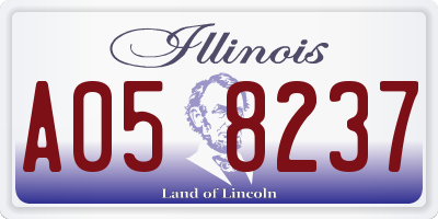 IL license plate A058237