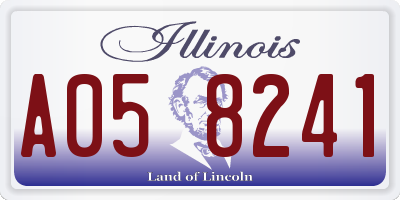 IL license plate A058241