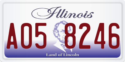 IL license plate A058246
