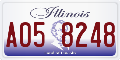 IL license plate A058248