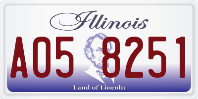 IL license plate A058251