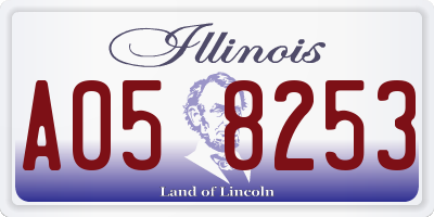 IL license plate A058253