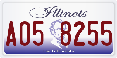 IL license plate A058255