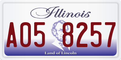 IL license plate A058257