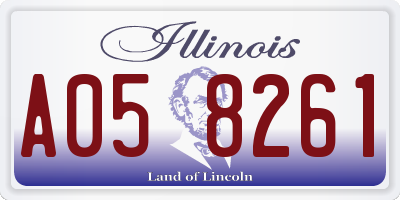 IL license plate A058261