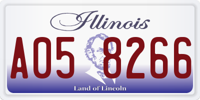 IL license plate A058266
