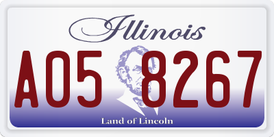 IL license plate A058267