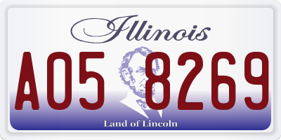 IL license plate A058269