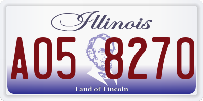 IL license plate A058270