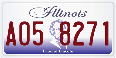 IL license plate A058271
